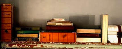 vintage bookshelves